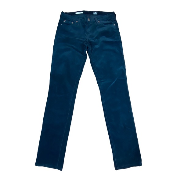 AG Adriano Goldschmied the Stilt Cigarette Leg in Black  Charcoal Corduroy 27 - Picture 2 of 10